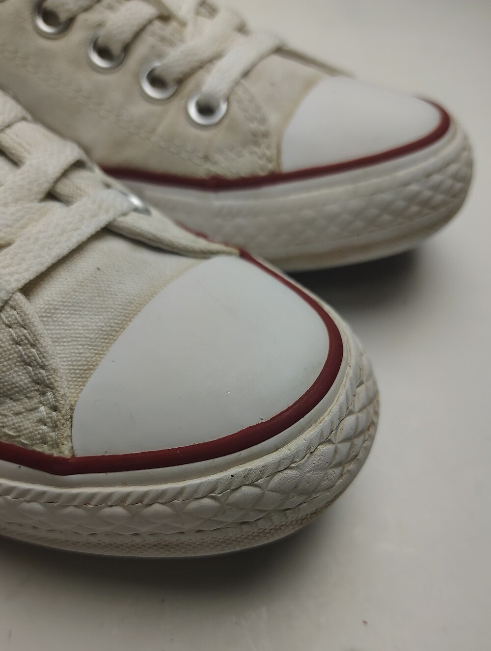 Converse Chuck Taylor Allstar Low Top White Canvas Lace-Up Sneakers Size 7 - Picture 8 of 10